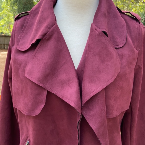 {KUT from the Kloth} Carina Faux Suede Drape Moto Jacket - Picture 3 of 10